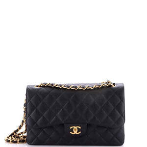 Chanel Jumbo Classic Double Flap Bag Quilted Caviar